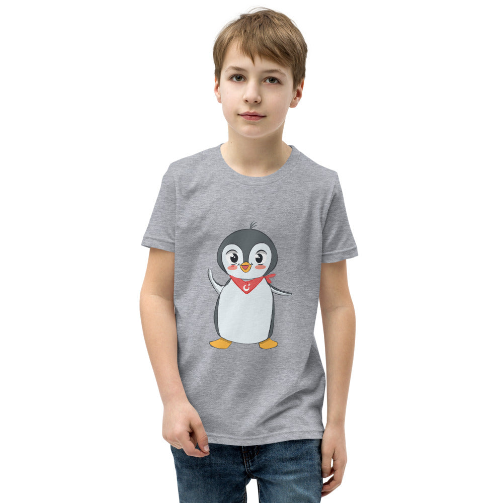Pingucan Penguin Kids' T-Shirt (Youth Sizes), Roots & Talks - Athletic Heather