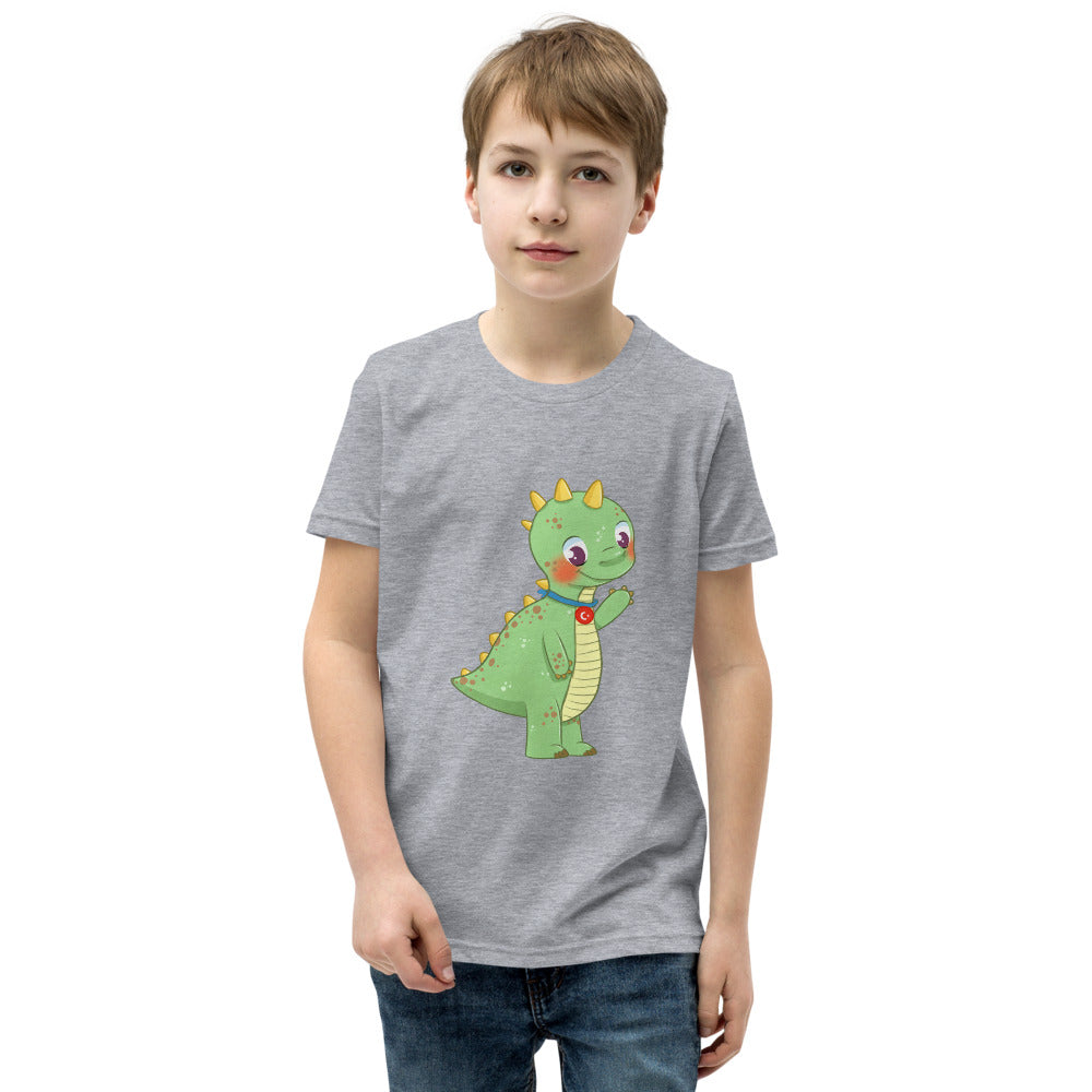 Dino Dinosaur Kids' T-Shirt (Youth Sizes), Roots & Talks - Athletic Heather