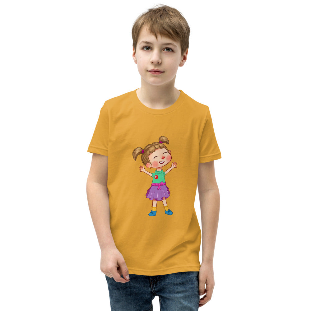 Ela Character Kids' T-Shirt (Youth Sizes), Roots & Talks - Mustard
