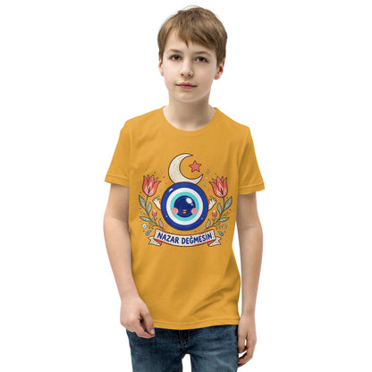 Nazar Değmesin Kids' T-Shirt (Youth Sizes), Roots & Talks - Mustard