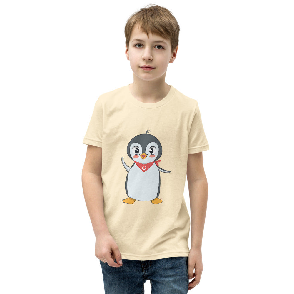 Pingucan Penguin Kids' T-Shirt (Youth Sizes), Roots & Talks - Natural