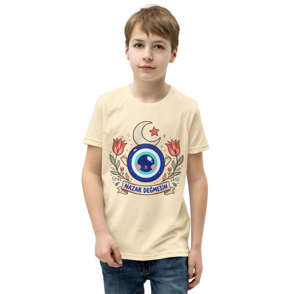 Nazar Değmesin Kids' T-Shirt (Youth Sizes), Roots & Talks - Natural