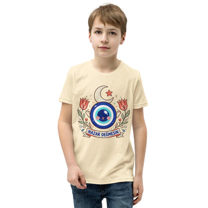 Nazar Değmesin Kids' T-Shirt (Youth Sizes), Roots & Talks - Natural