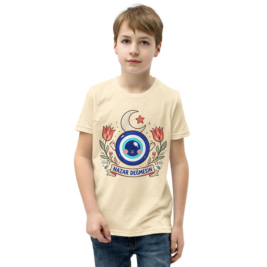 Nazar Değmesin Kids' T-Shirt (Youth Sizes), Roots & Talks - Natural