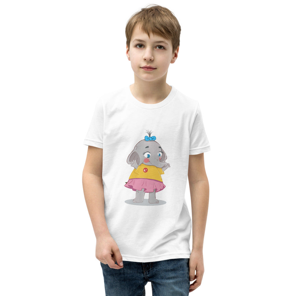 Filiz Elephant Kids' T-Shirt (Youth Sizes), Roots & Talks - White
