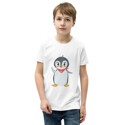 Pingucan Penguin Kids' T-Shirt (Youth Sizes), Roots & Talks - White