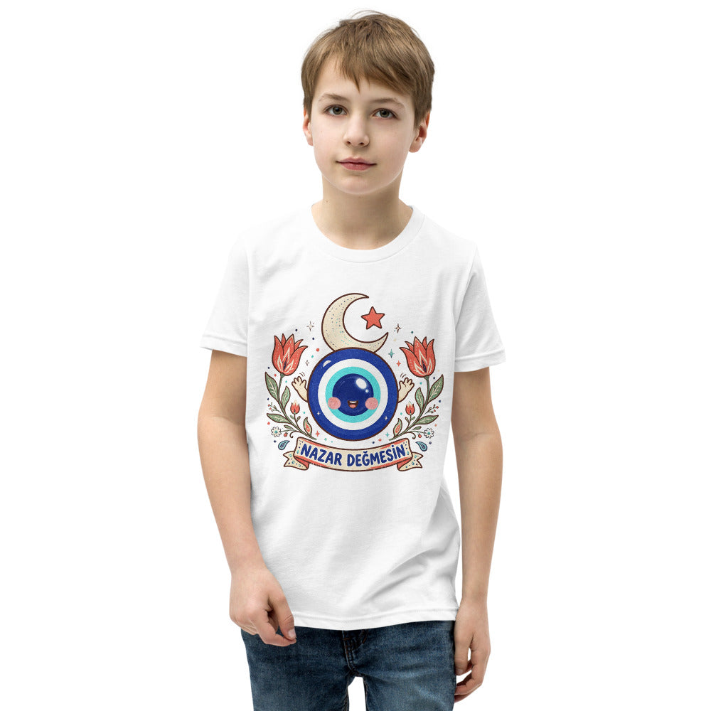 Nazar Değmesin Kids' T-Shirt (Youth Sizes), Roots & Talks - White